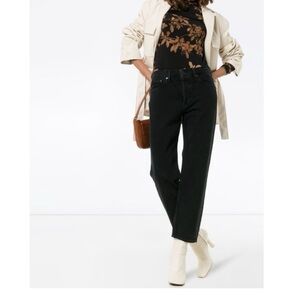 Agolde Parker Grey Straight Leg Jeans